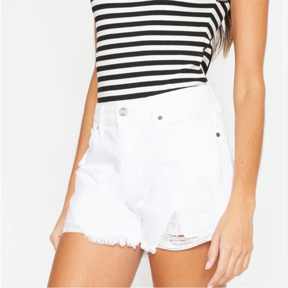 Kancan Shana White Jean Shorts